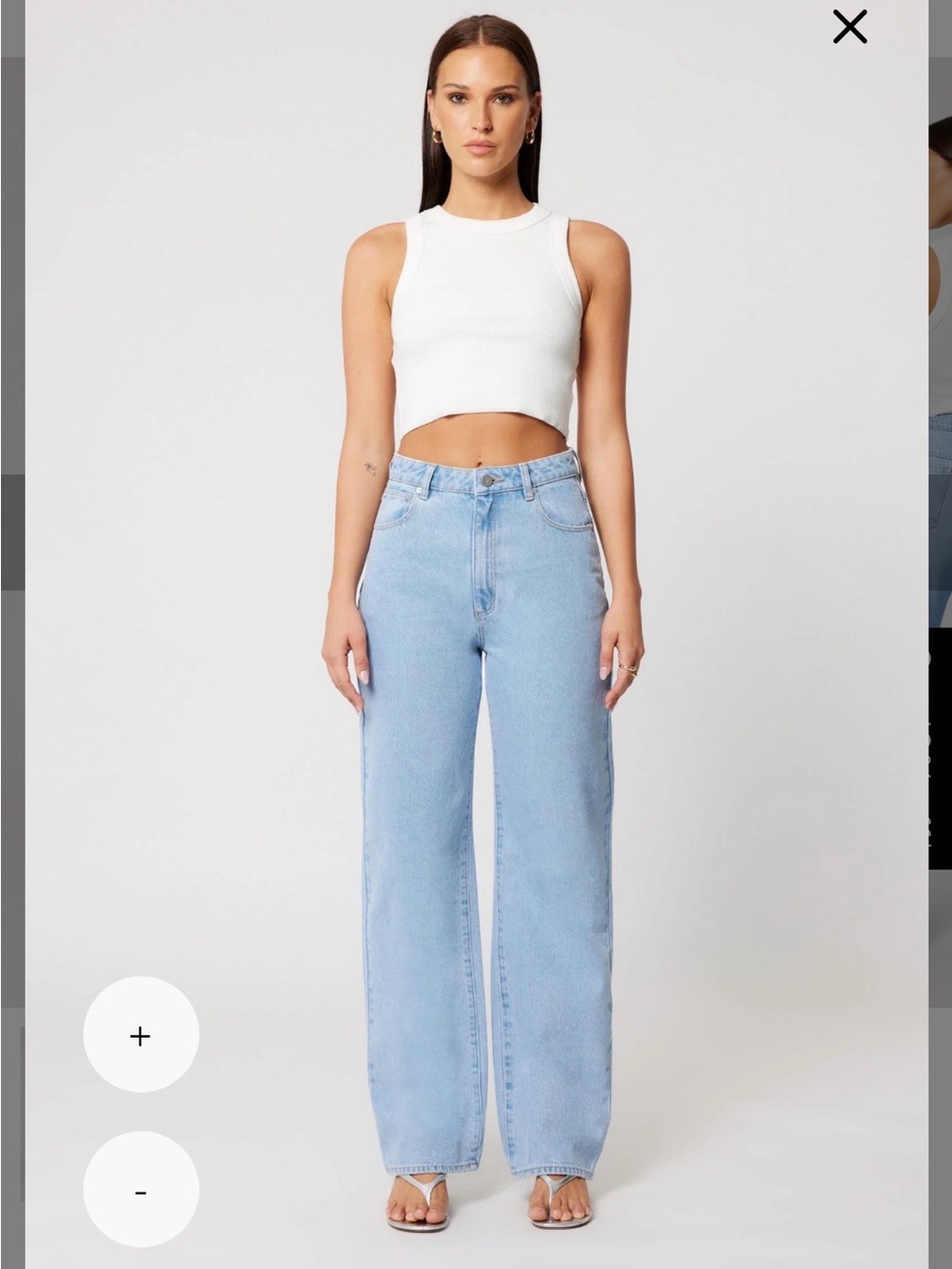 Abrand Light Blue Straight Leg High-Rise Jeans